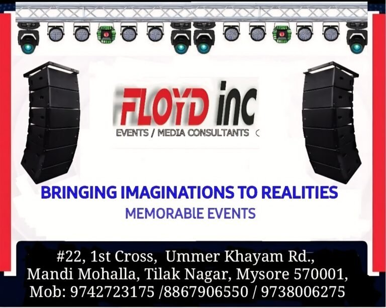 Floyd Inc – Why Choose Floyd Inc. for Sound System & Stage Lighting Hire in Mysore?